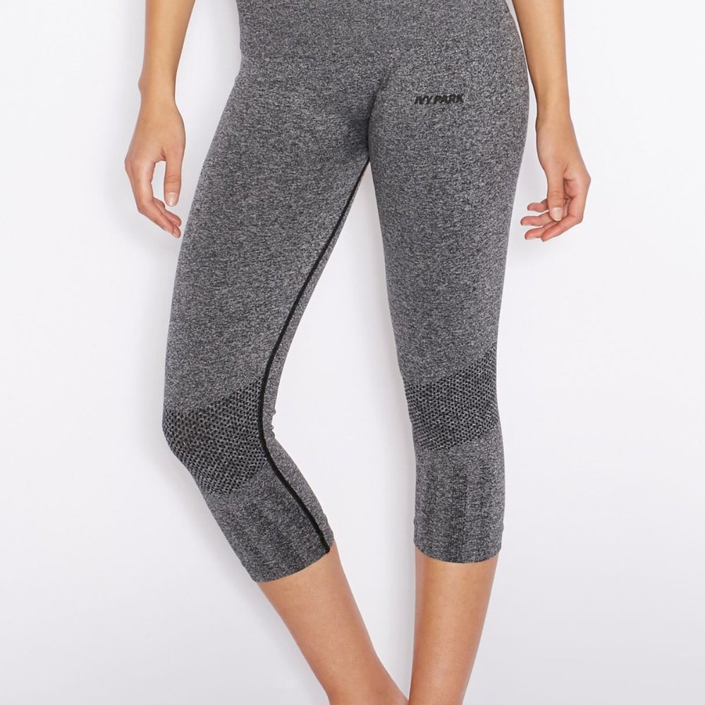 Ivy Park Grey Seamless High Rise Capri Leggings Tagged L/XL